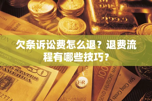济南欠条诉讼费怎么退？退费流程有哪些技巧？
