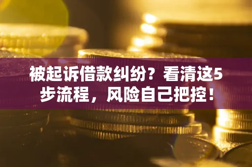 济南被起诉借款纠纷？看清这5步流程，风险自己把控！